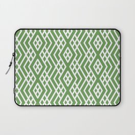 Green and White Geometric Shape Pattern 3 Pairs Coloro 2022 Popular Color Seaweed Green 062-55-25 Laptop Sleeve