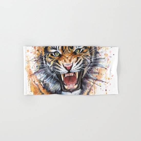 Tiger Roaring Wild Jungle Animal Hand & Bath Towel
