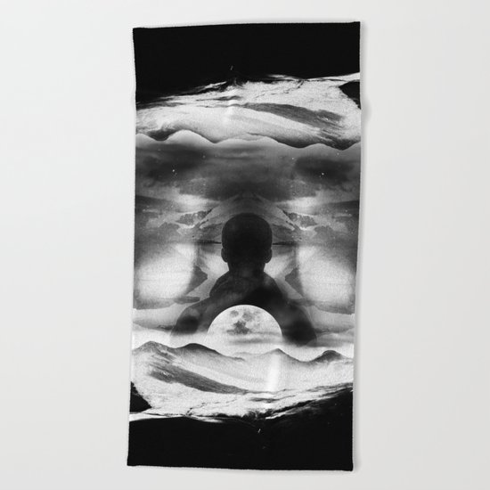 Moon of isolation Beach Towel