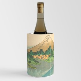 Reflection in Lake at Misaka in Kai Province, Thirty-six Views of Mount Fuji by Katsushika Hokusai Wine Chiller