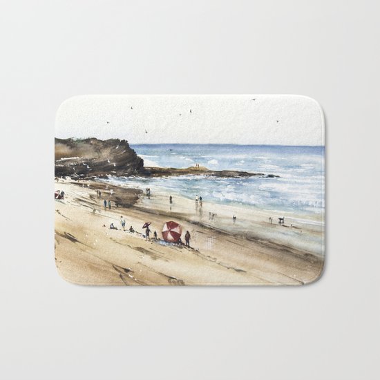 Rhodian shoreline Bath Mat