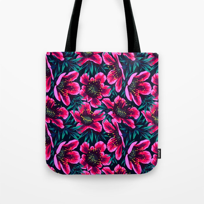 Manuka Floral Print Tote Bag by Andrea Muller | Society6