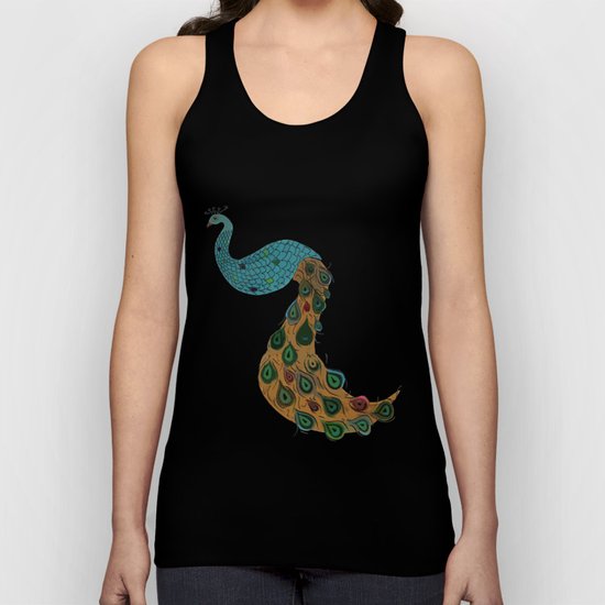 Florence the Peacock Unisex Tank Top