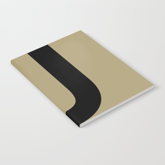 Letter U (Black & Sand) Notebook