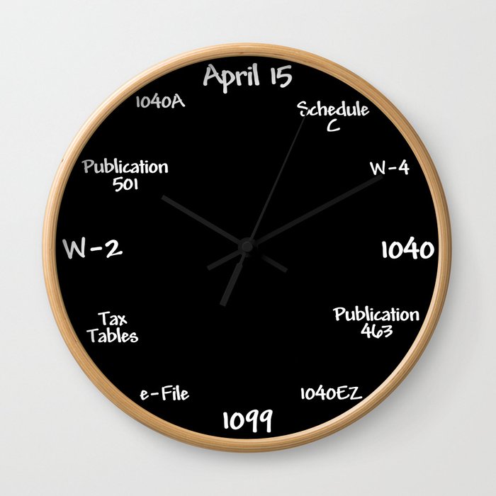 Tax Accountant Clock Wall Clock
