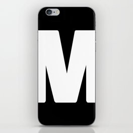 M (White & Black Letter) iPhone Skin