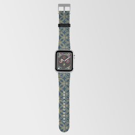 Minimalist Golden and Green Geometric Ornament Apple Watch Band
