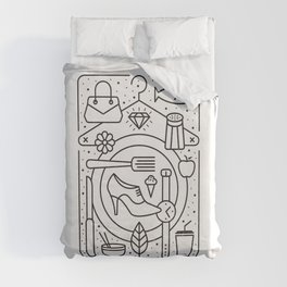 Food and Fashion Duvet Cover
