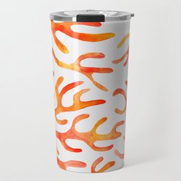 Coral Watercolor - Orange Travel Mug