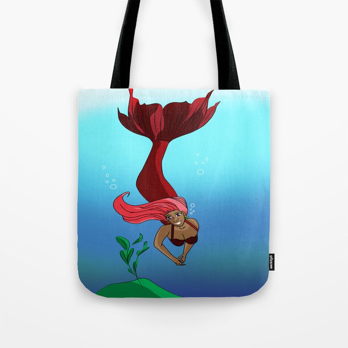 Pink Mermaid Tote Bag
