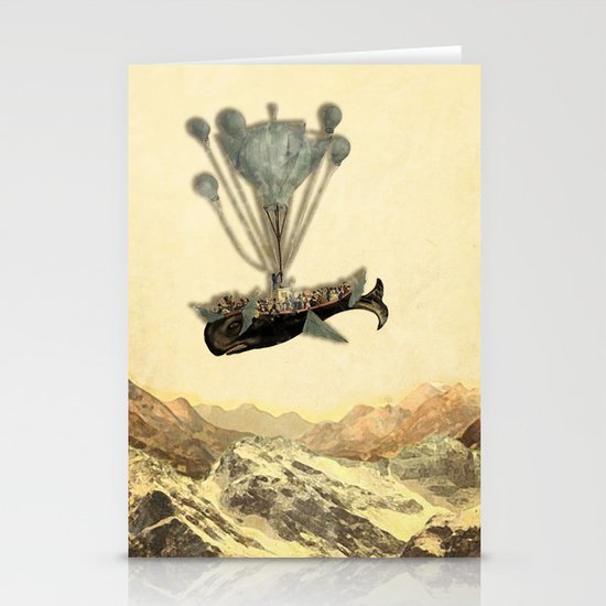whale flight I Stationery Cards