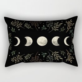 Moonlight Garden - Olive Green Rectangular Pillow