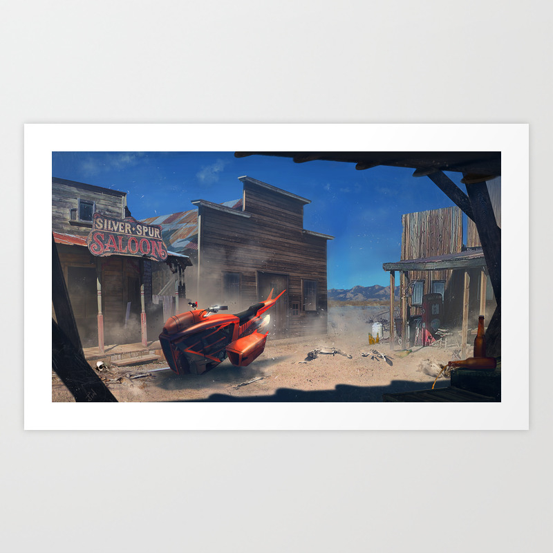 Old Western Town Art Print By Jinrong Society6