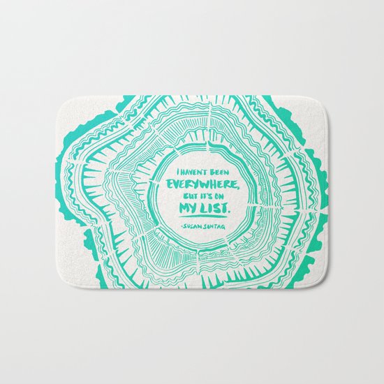 My List – Turquoise Ombré Bath Mat