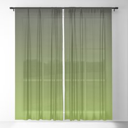 Ombre | Color Gradients | Gradient | Two Tone | Charcoal Grey | Lime Green | Sheer Curtain