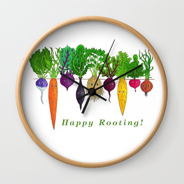 Happy Rooting! Wall Clock