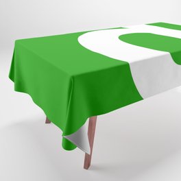 letter D (White & Green) Tablecloth