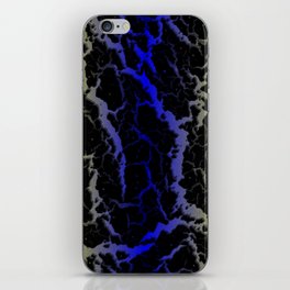 Cracked Space Lava - Yellow/Blue iPhone Skin