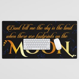 Inspirational moon quotes with zodiac constellations Desk Mat