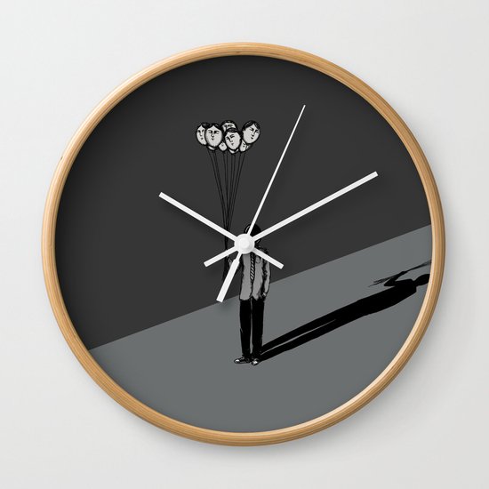 The Black Balloon Wall Clock