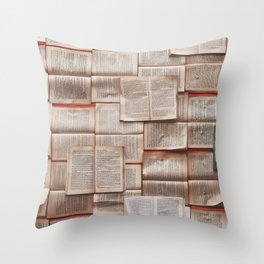 Open Books Library Bookworm Reading Throw Pillow