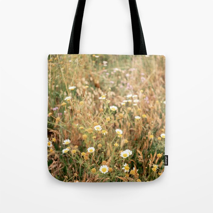 Wildflowers on the coast in Ericeira | Portugal travel photography Tote Bag