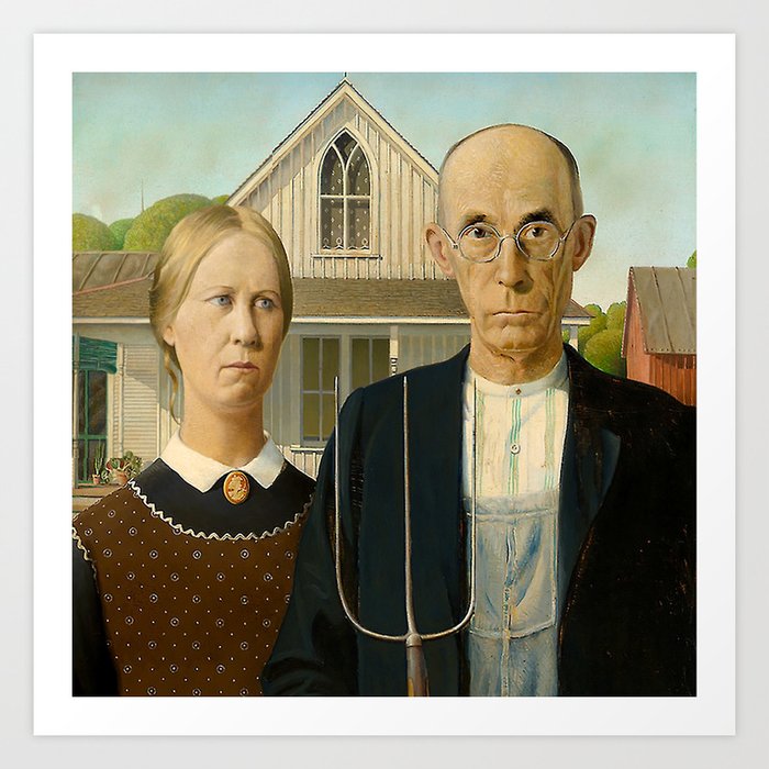 AMERICAN GOTHIC by Grant Wood Art Print