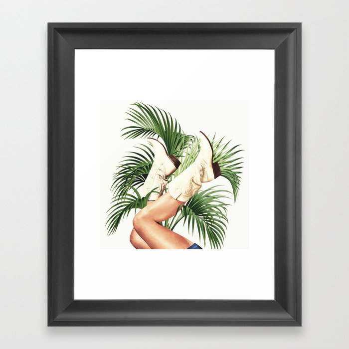 These Boots - Palm Leaves Framed Art Print