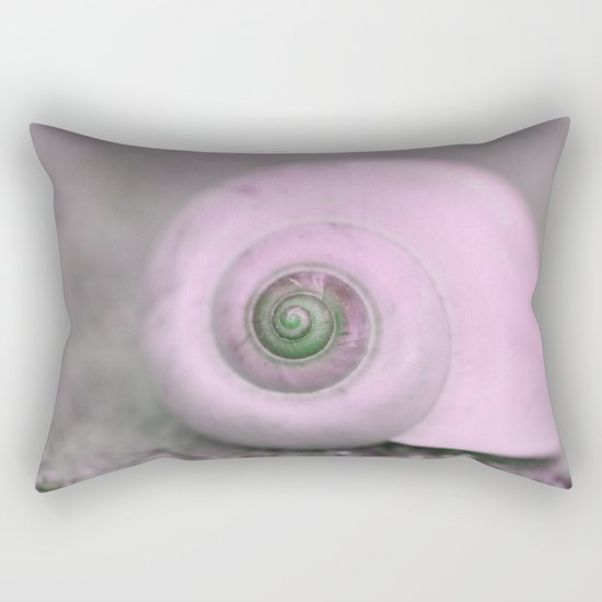 Dream of last summer III - Snail shell in pink on #Society6 Rectangular Pillow
