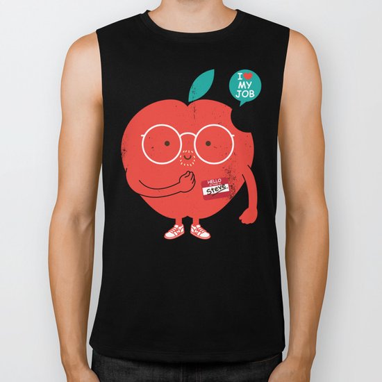 Steve love his job Biker Tank