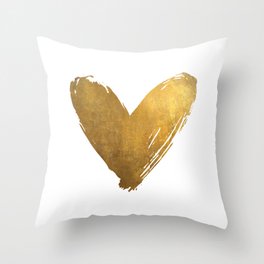 Heart of Gold Throw Pillow