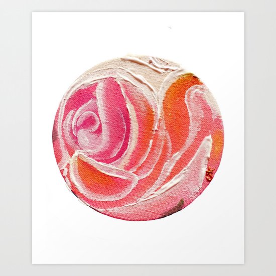 Sunday Plum Roses Art Print