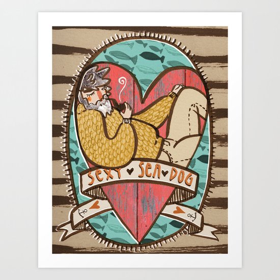 Sexy sea dog Art Print