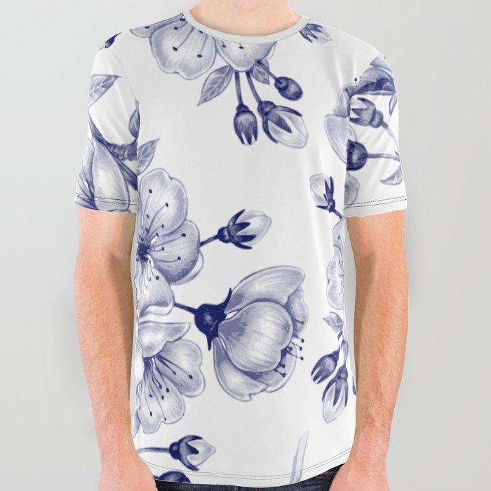 Cherry Blossom All Over Graphic Tee