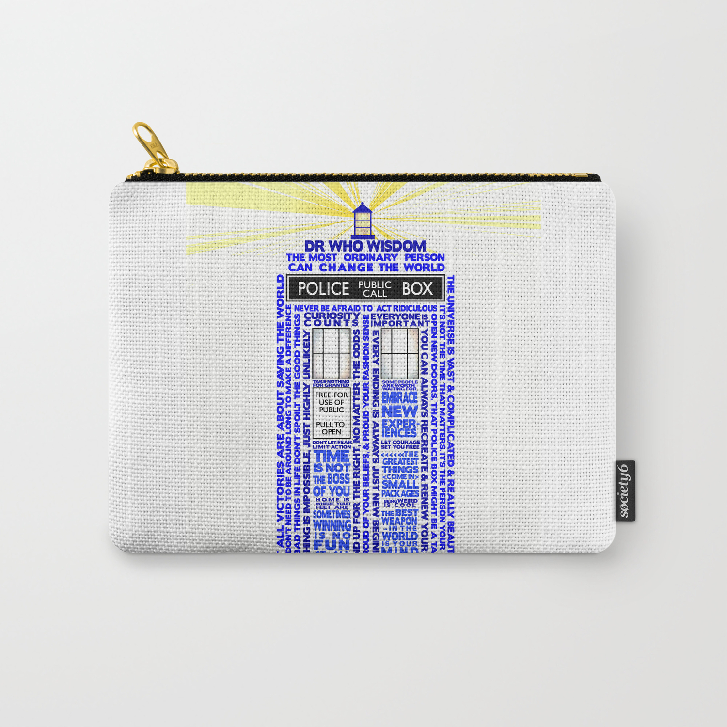 Doctor Who Tardis Words Of Wisdom Tasche