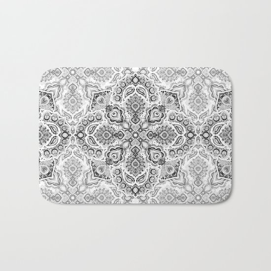 Pattern in Black & White Bath Mat