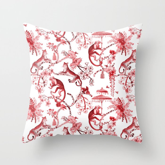 Late 20th Century Toile Throw Pillows - Set of 4