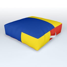 Flag of Romania Outdoor Floor Cushion | Explore, Motherearth, Romania, Balkans, Anime, Recycle, Music, Transylvania, Festival, Noplanetb 