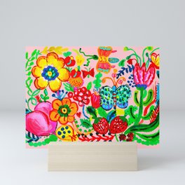 Summer Floral Garden Party Mini Art Print