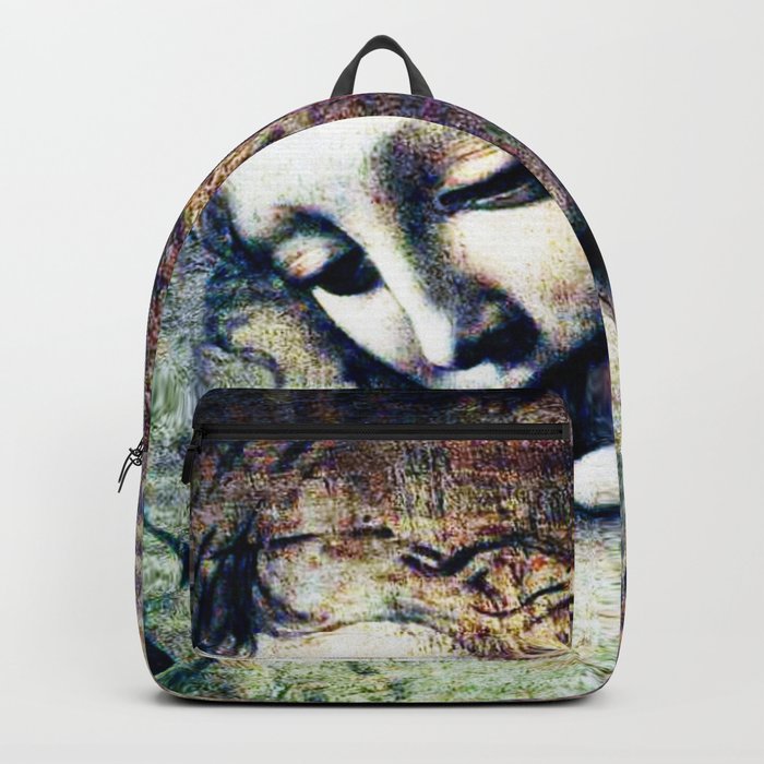 Leonardo Da Vinci Female Head Backpack