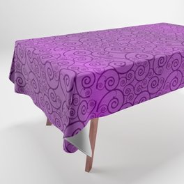 Purple Silk Metallic Damask Modern Collection Tablecloth