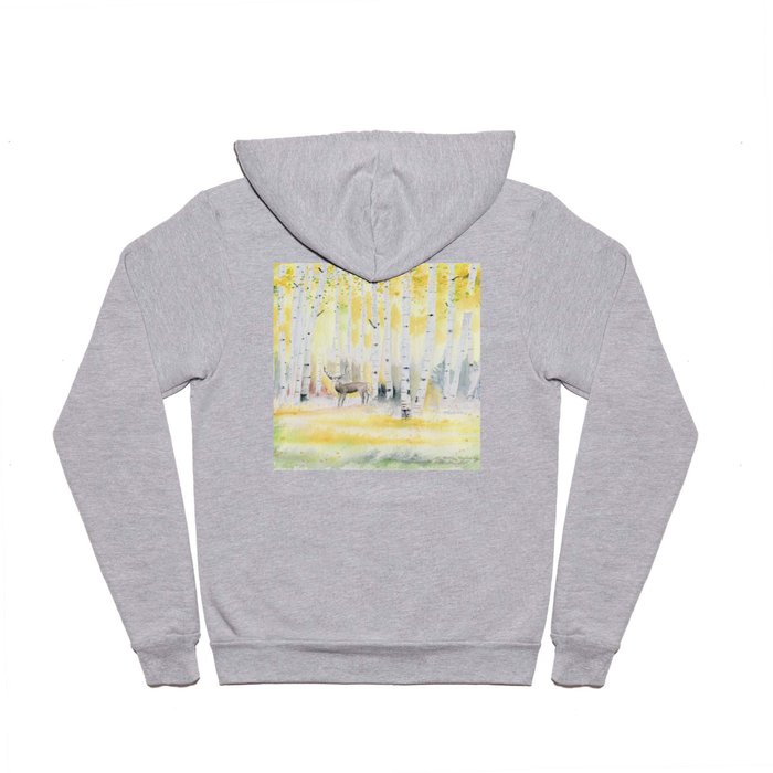 Birch Forest In The Morning Hoody