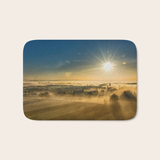 Foggy Plane Bath Mat