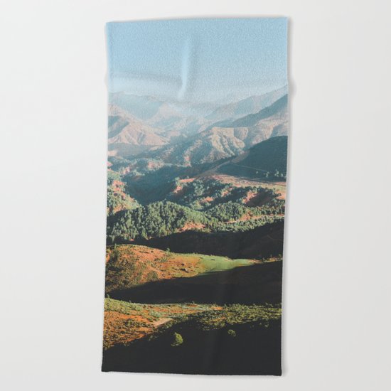 Layers of the Atlas Mountains, Africa Beach Towel