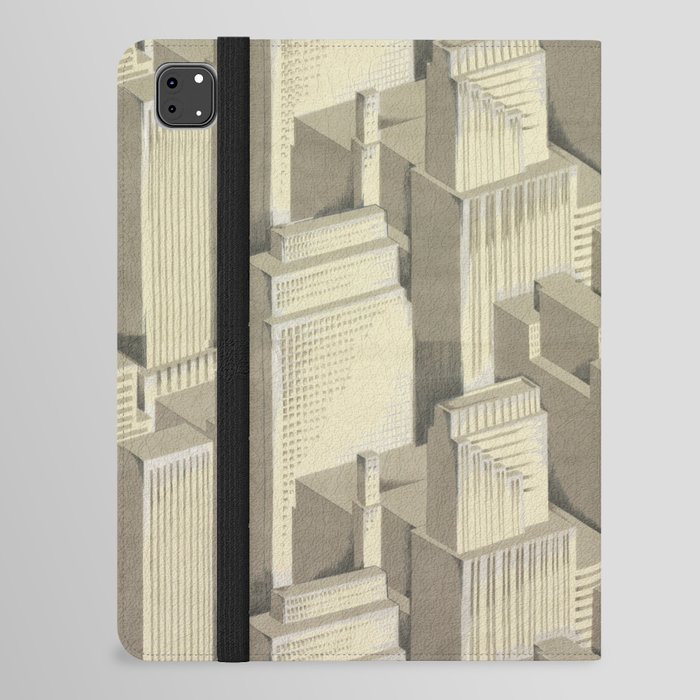 Cityscape Pattern America Twilight Skyscraper Print iPad Folio Case