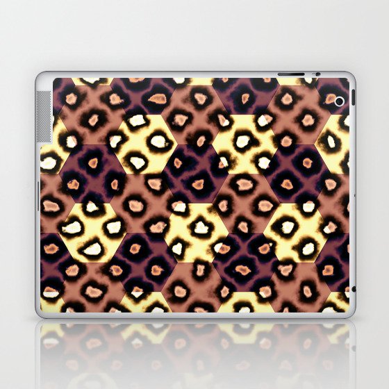 Hexagon leopard print Laptop & iPad Skin