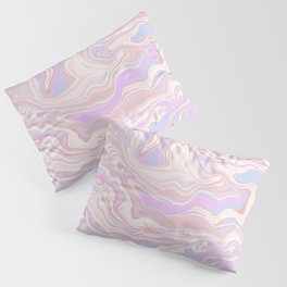 Liquid swirl retro contemporary abstract in light soft pink Pillow Sham
