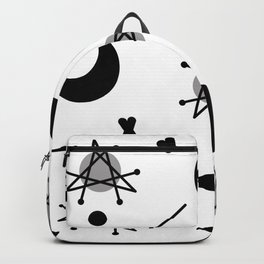 Moons & Stars Atomic Era Abstract White Backpack