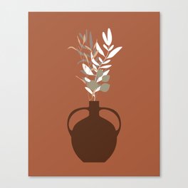 Roman Vase Floral Canvas Print