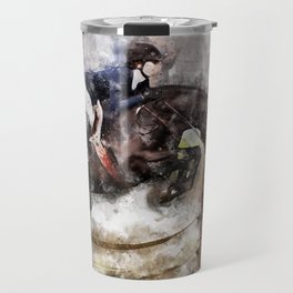 Horse and Rider Show Jumping - Horse Dressage - Horse Lover's Gift Travel Mug